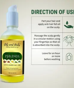 Wholesale 15 BLENDS ANTI HAIR FALL OIL