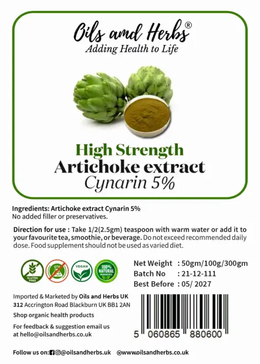 Wholesale High Strength Artichoke Extract Powder 5% Cynarin