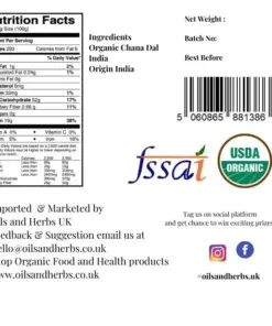 Wholesale Organic Chana Dal - Split Hulled Chickpeas- GMO FREE-USDA CERTIFIED