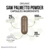 Wholesale High Strength Saw Palmetto Capsules- 3300mg
